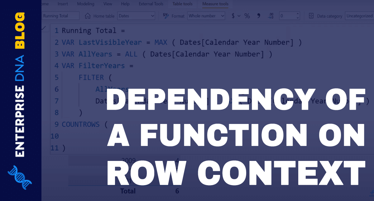 Row Context And Filter Context In A Power BI DAX Code