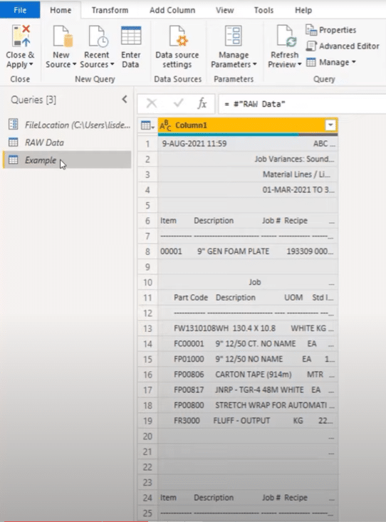 Microsoft power query