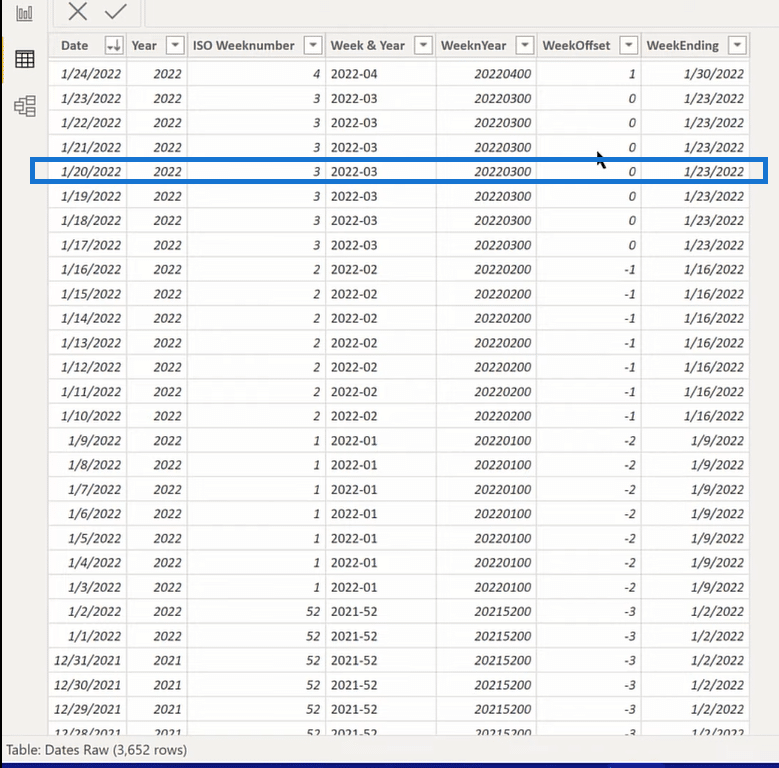 power bi previous week