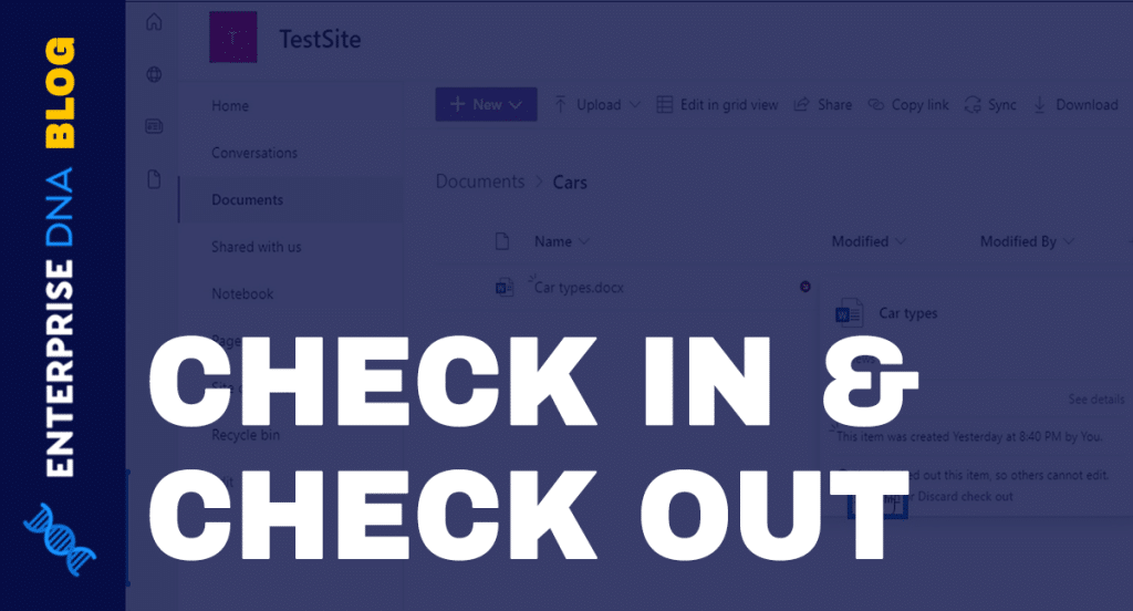 check-out-and-check-in-sharepoint-files