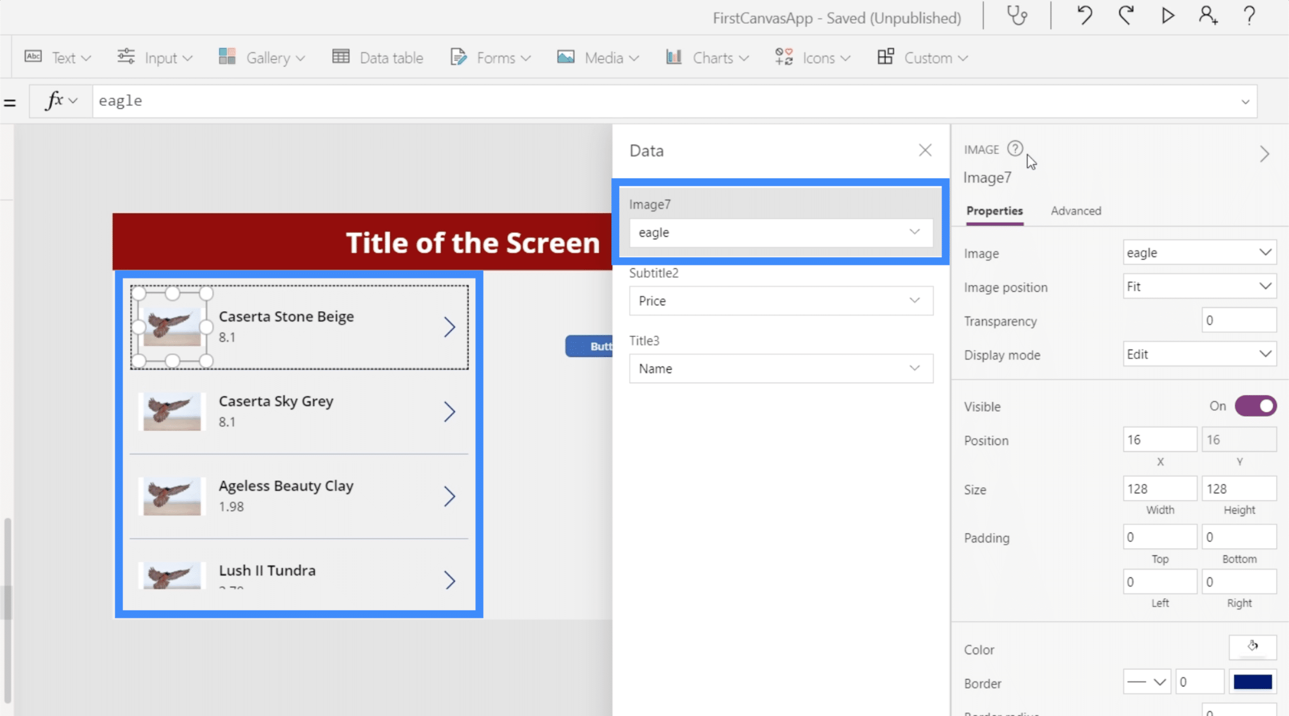 PowerApps Charts, Graphs And Dynamic Images