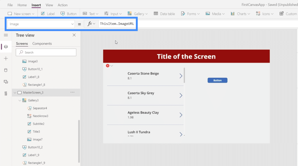 powerapps charts