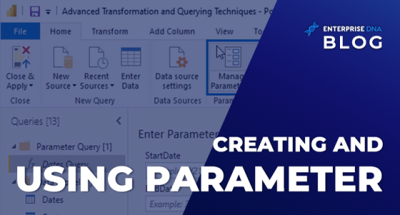 Power BI Parameters Via Query Editor