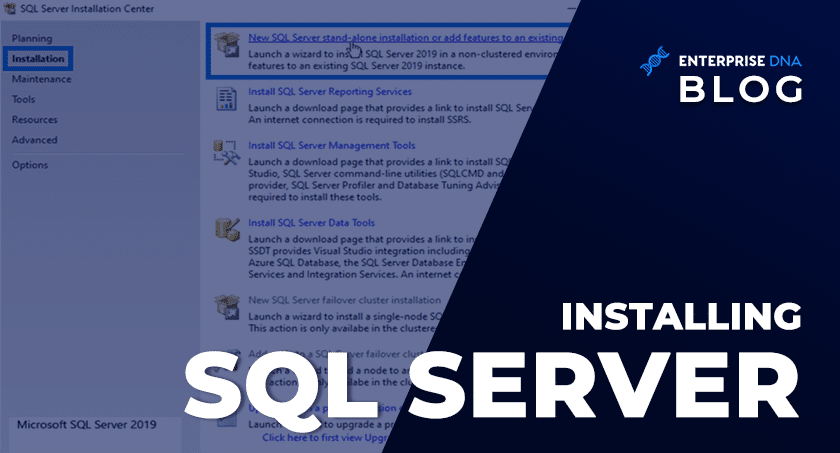 Installing SQL Server for Power BI