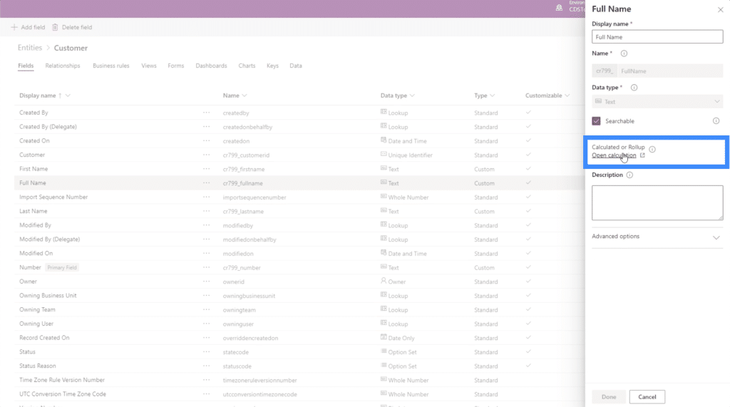 powerapps entities