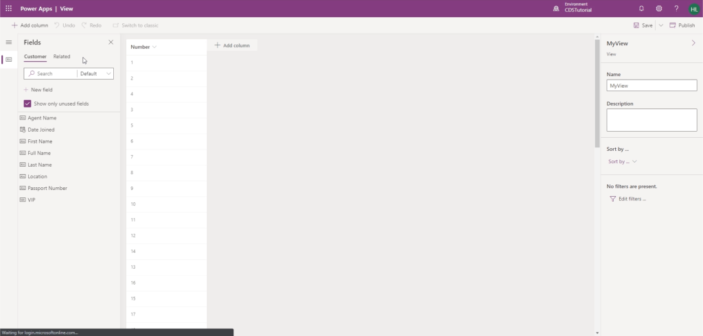 powerapps views