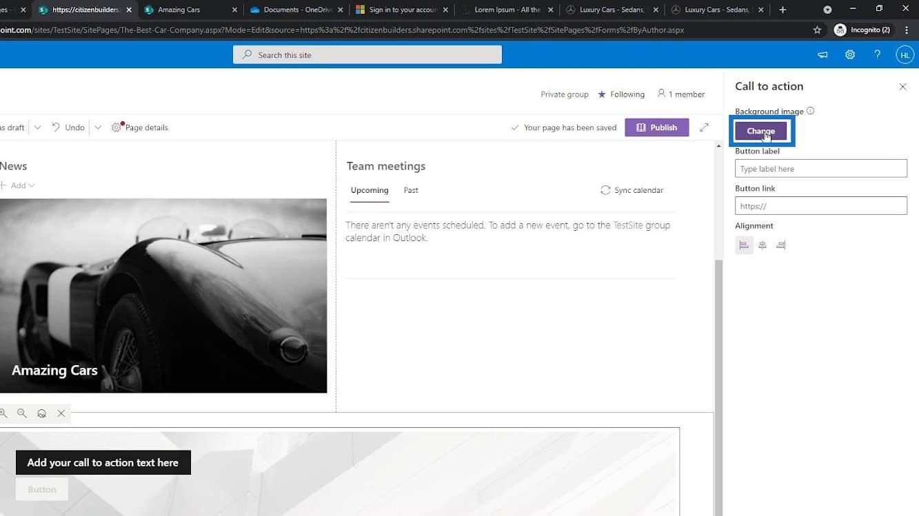 Creating a SharePoint home page