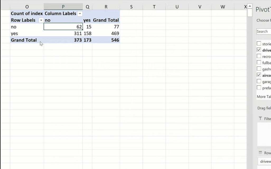 frequency tables in excel