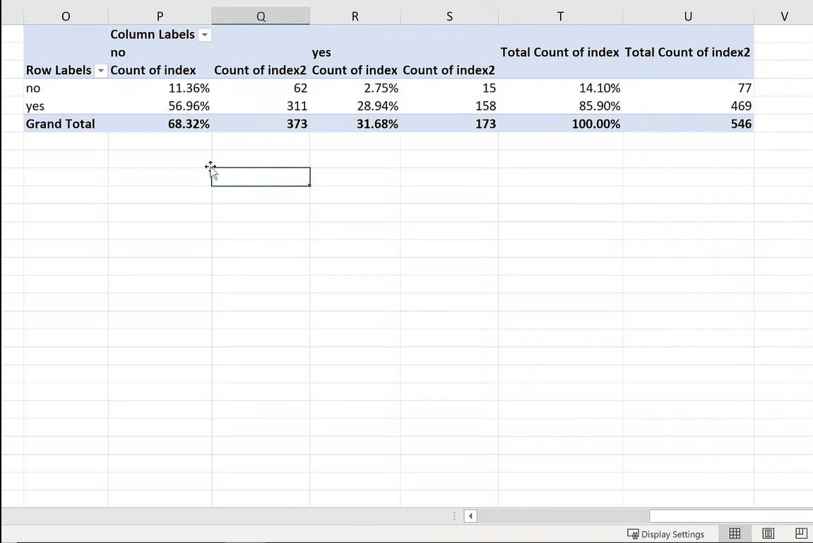 frequency tables in excel