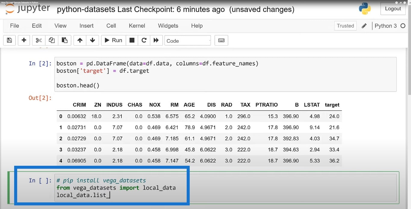 How To Load Sample Datasets In Python