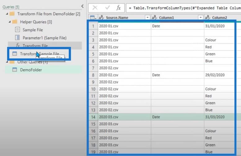 power query combine files from multiple folders