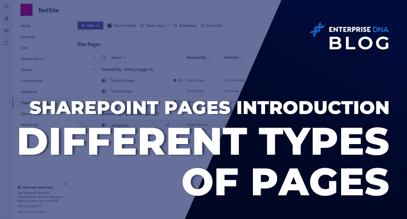 Sharepoint Introduction Different Types of Pages