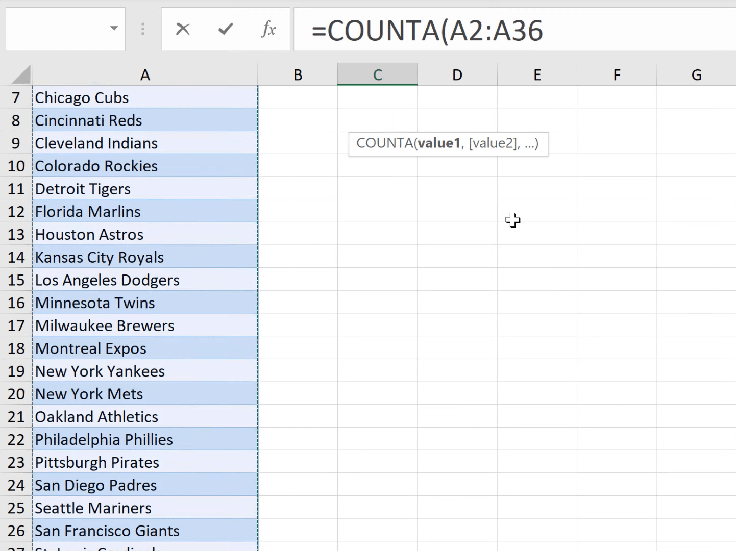 count distinct values in excel