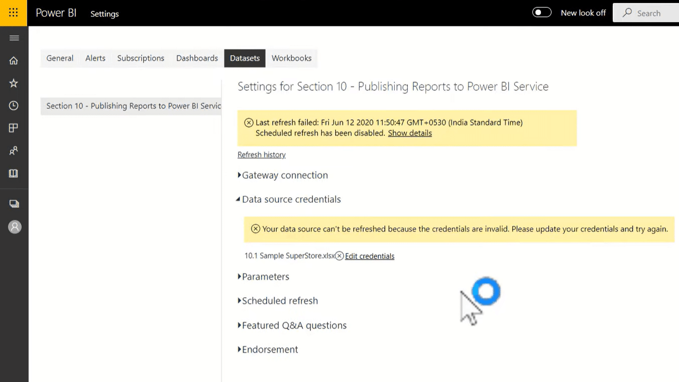 power bi report refresh automatically