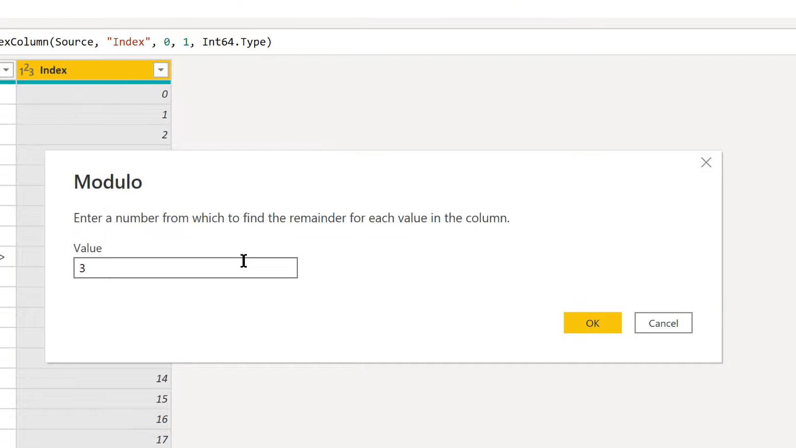 power query modulo