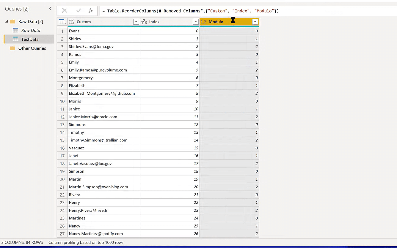 power query modulo