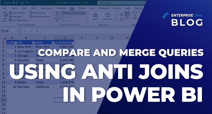Compare And Merge Queries Using Anti Joins In Power BI