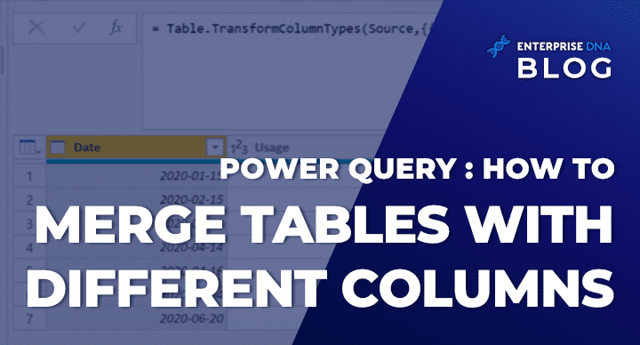 Power Query How To Merge Tables with Different Columns