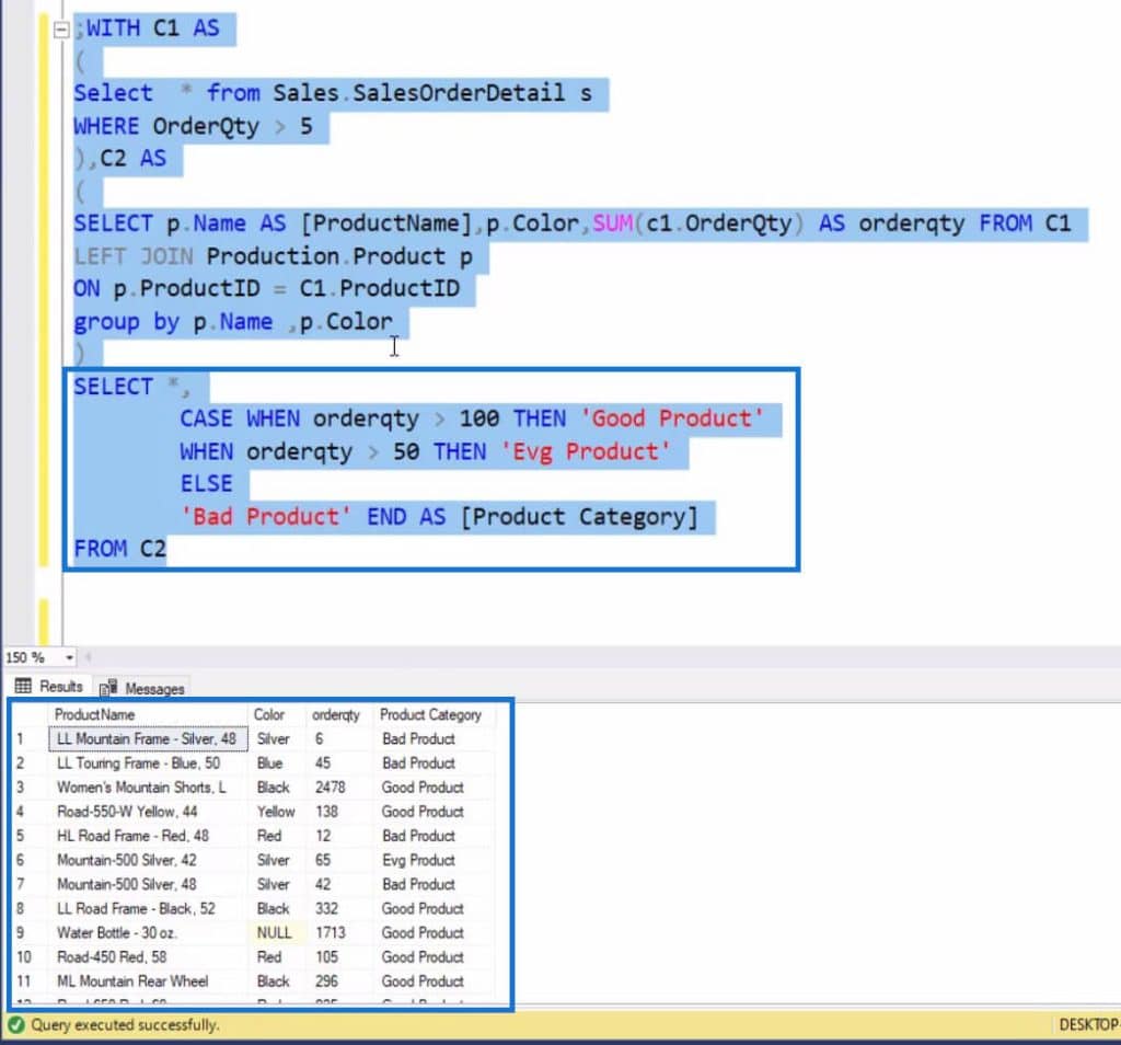 sql table expressions