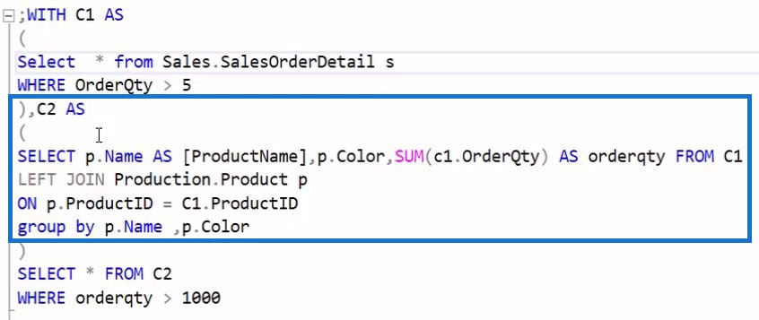 sql table expressions
