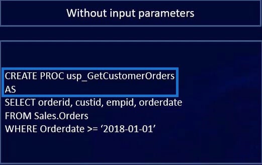 Stored Procedures In SQL