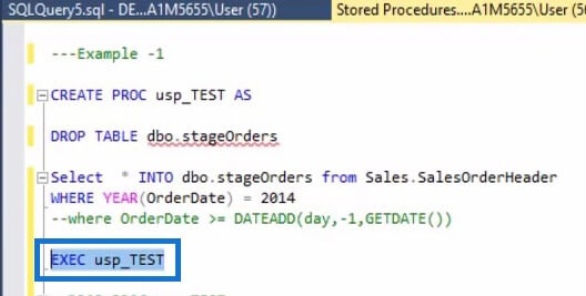 Stored Procedures In SQL