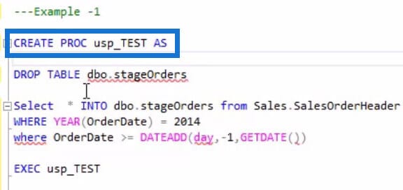 Stored Procedures In SQL