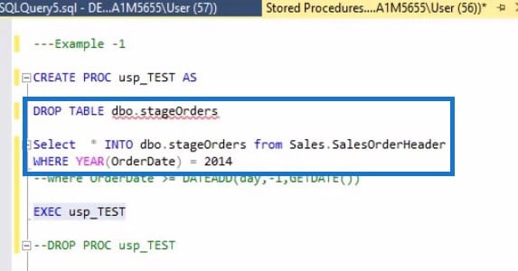 Stored Procedures In SQL