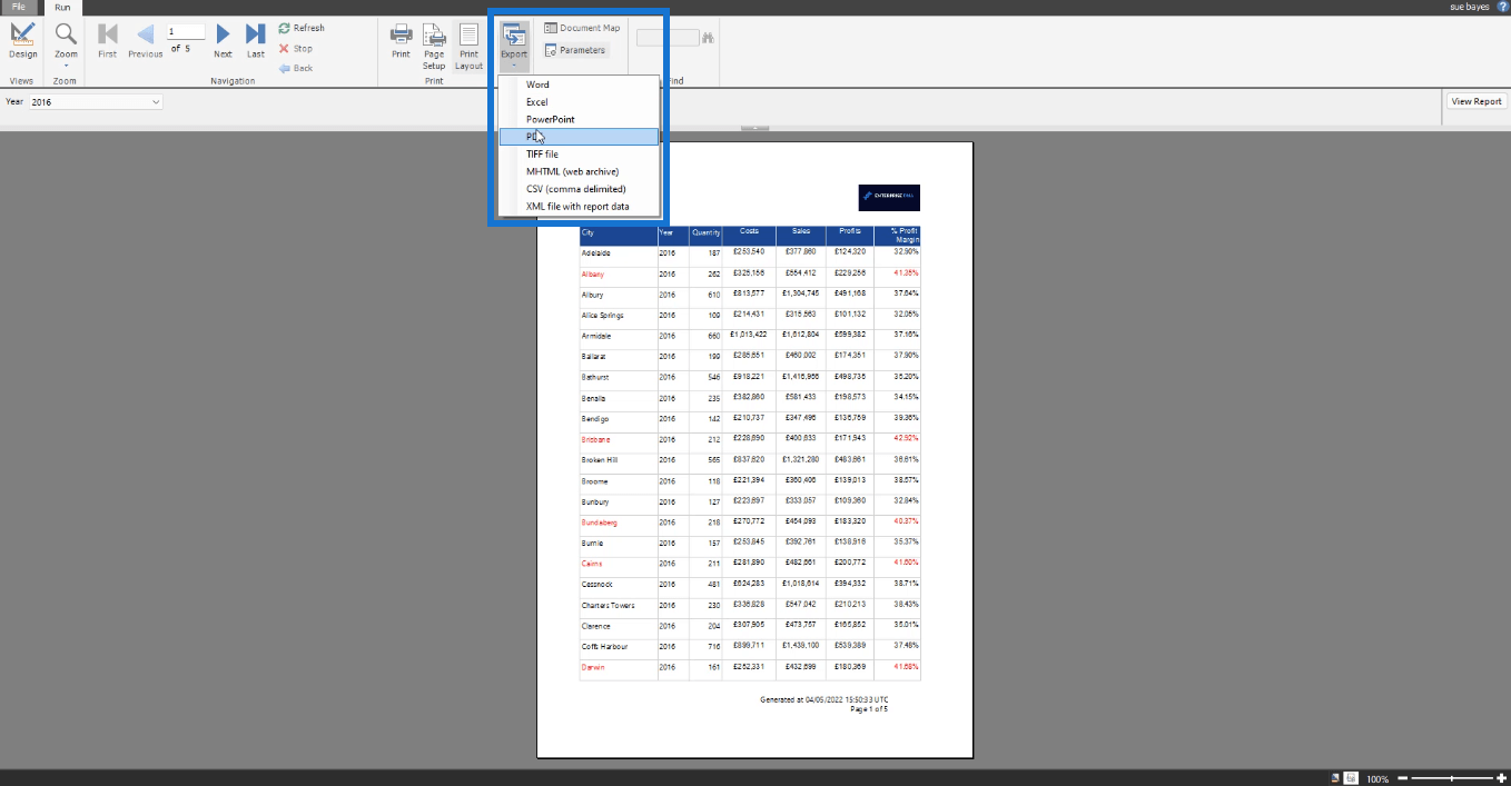 Paginated Reports In Power BI: How To Publish & Export – Master Data ...