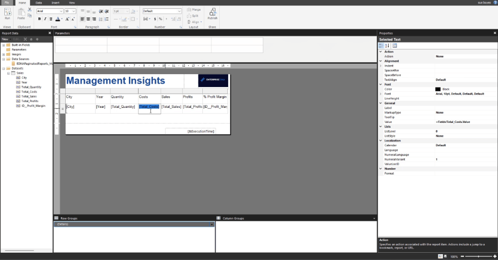 format report builder