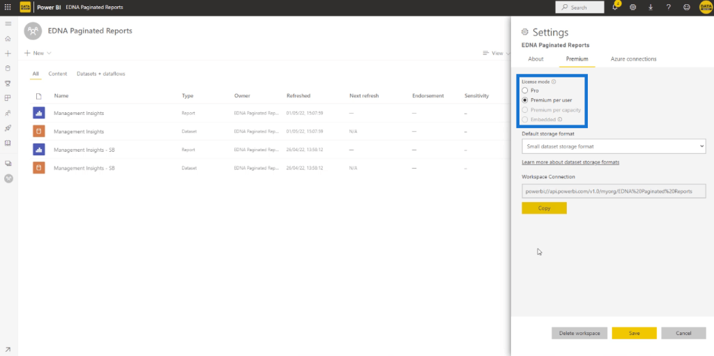 publish paginated report Power BI