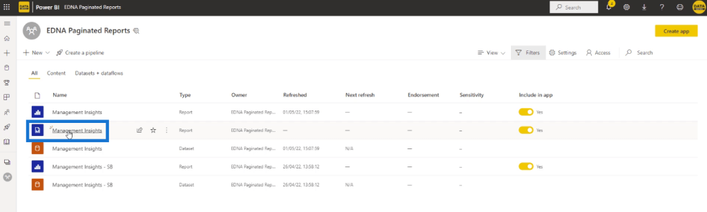 publish paginated report Power BI