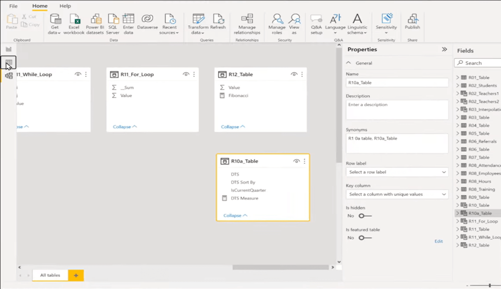 Power BI dynamic x-axis