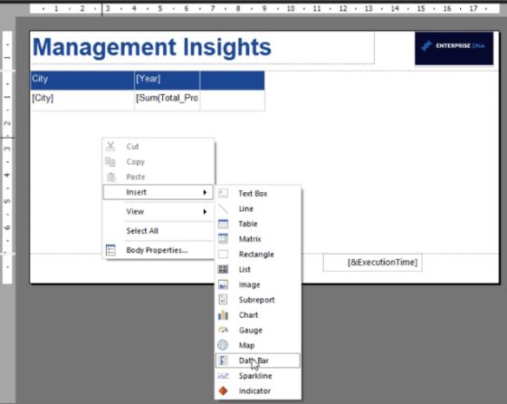 How To Format A SSRS Report Builder Data Bar Chart – Master Data Skills ...