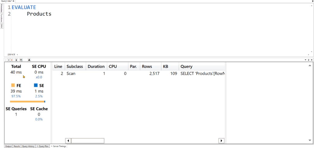 query plan