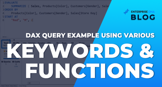 DAX Query Example Using Various Keywords & Functions