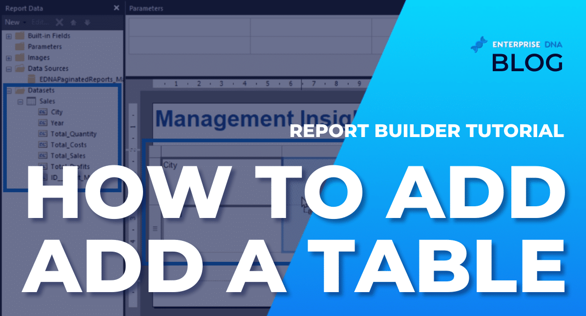 Report Builder Tutorial How To Add A Table - Enterprise DNA