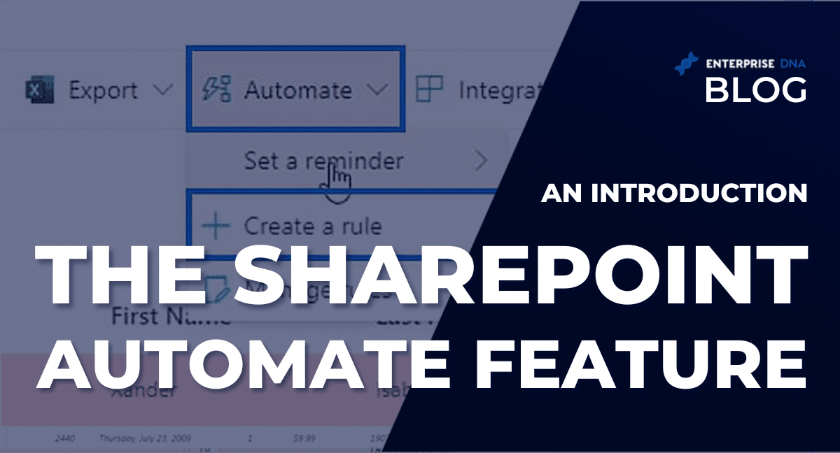 The SharePoint Automate Feature - An Introduction - Enterprise DNA
