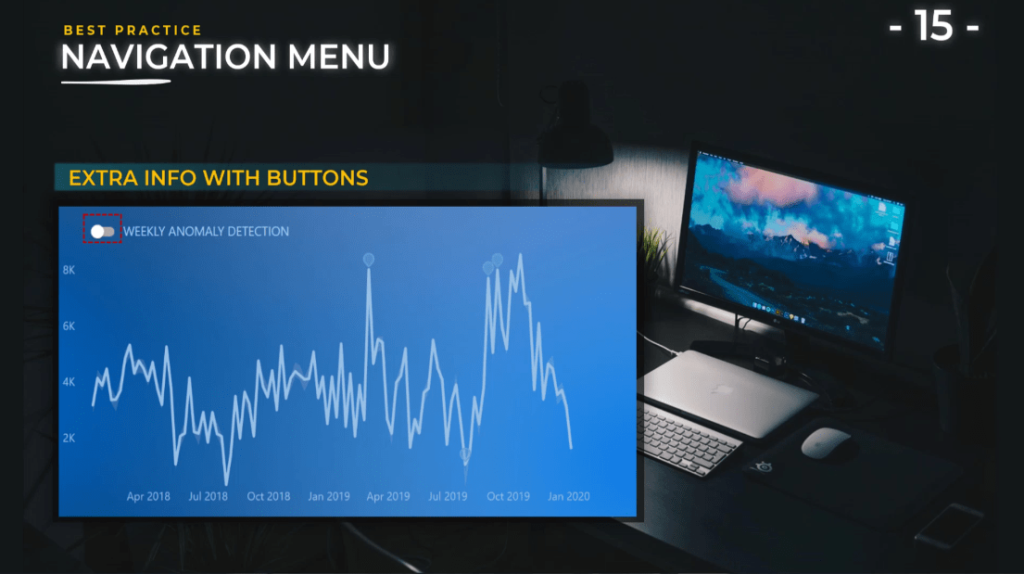 power bi navigation buttons