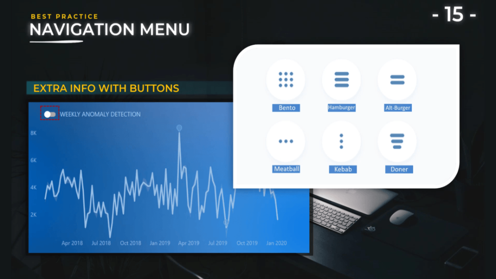 power bi navigation buttons