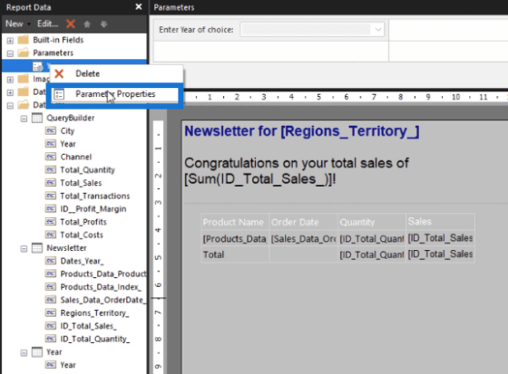 How To Create Parameters In Power BI’s Report Builder – Master Data ...