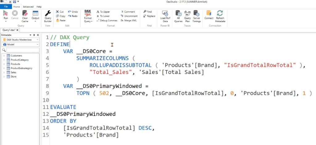 Power BI performance analyzer