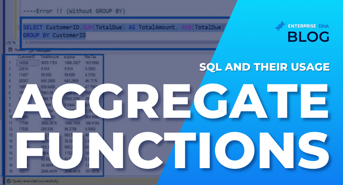 Aggregate Functions In SQL And Their Usage