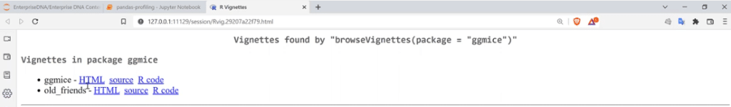 visualizing missing data in R