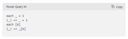 Power Query each