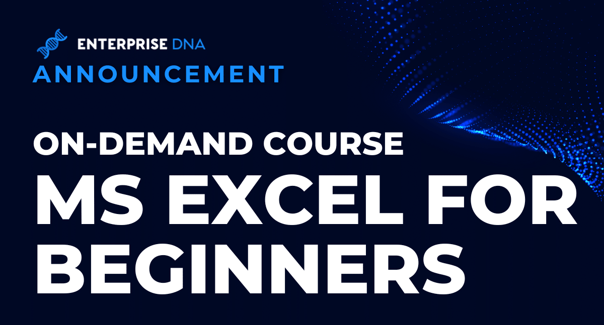 Brand New Course: Microsoft Excel for Beginners