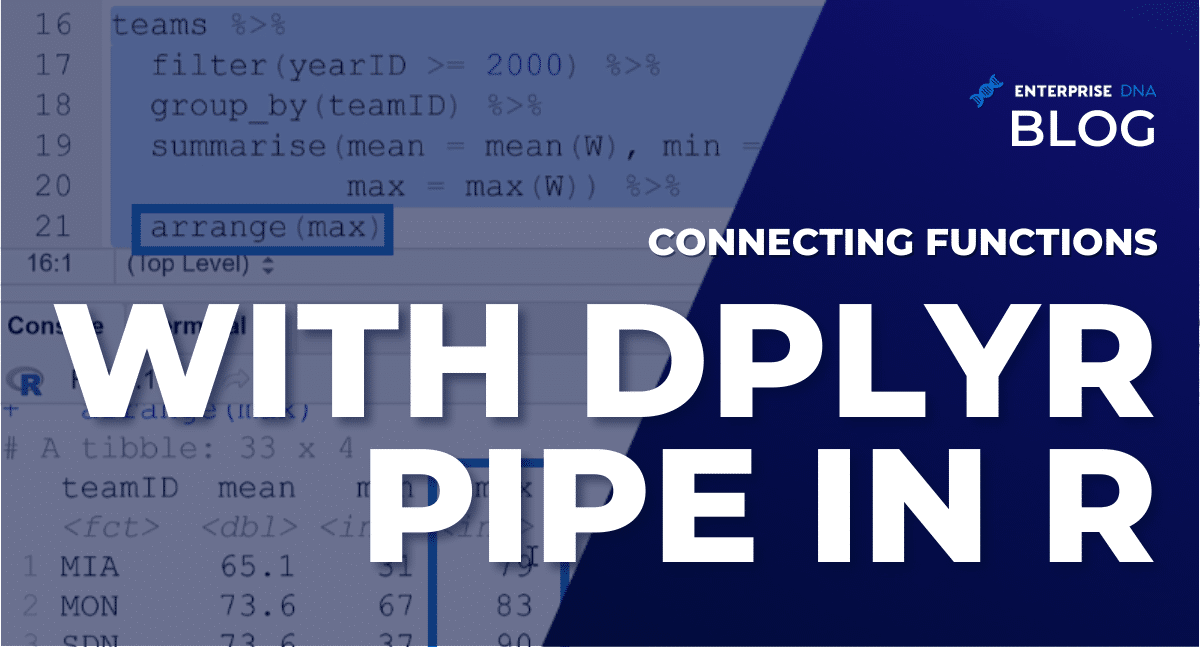 Pipe In R: Connecting Functions With dplyr