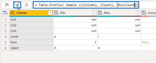 Remove empty columns in Power BI uin Projections