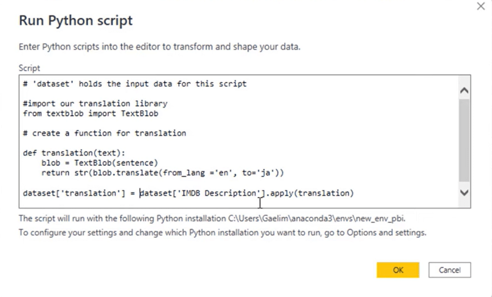 Power BI Python Tutorial: Using Python Script
