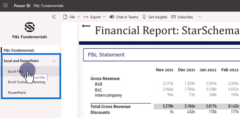 Power BI Excel